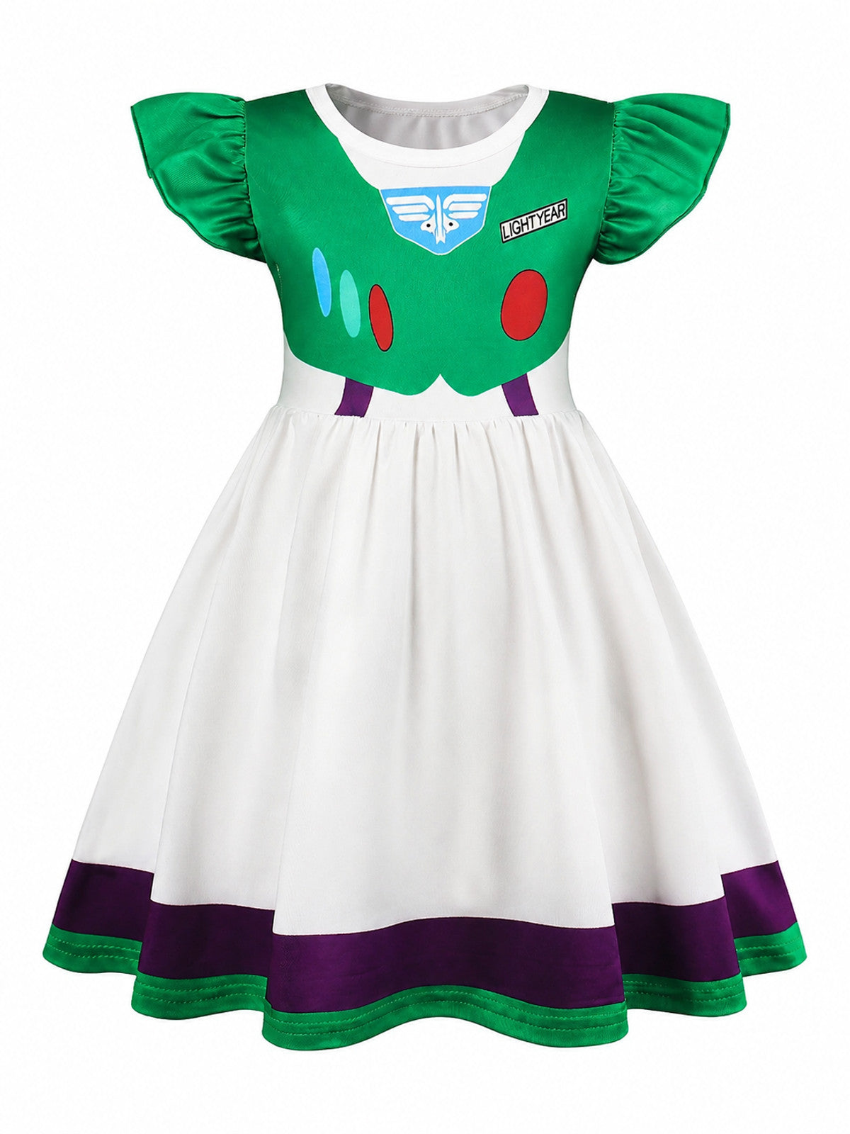 Children's Polka Dot Dress with Ruffle Sleeves main product view