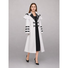 White costume cloak with black details