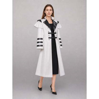 White costume cloak with black details