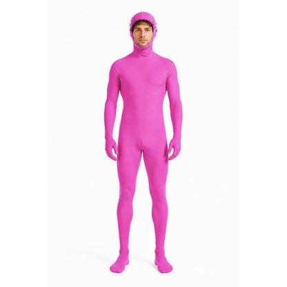 Hooded Zentai Jumpsuit with Open Face