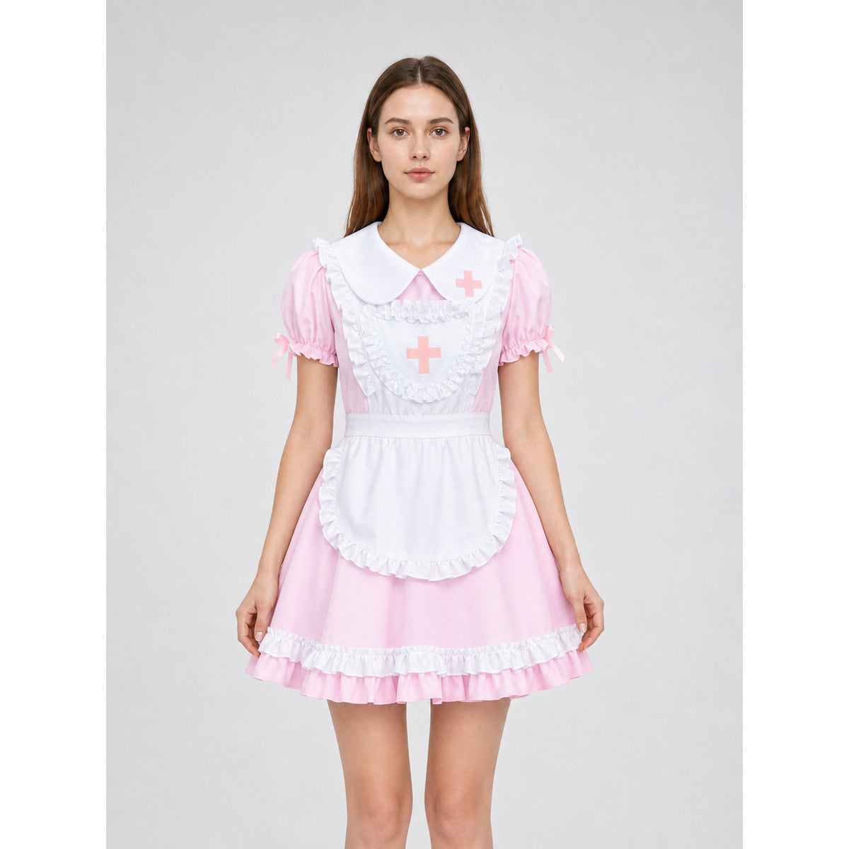 Lolita-Style Maid Cosplay Dress with Apron