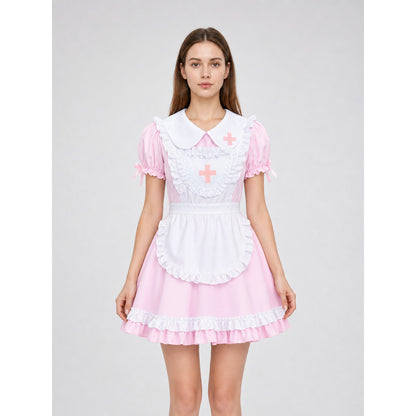 Lolita-Style Maid Cosplay Dress with Apron