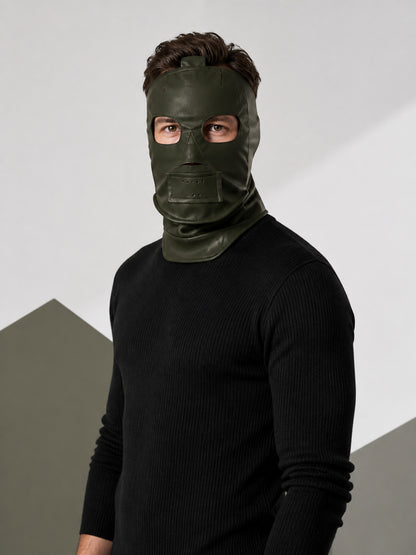 Dark olive carnival mask for Halloween and cosplay