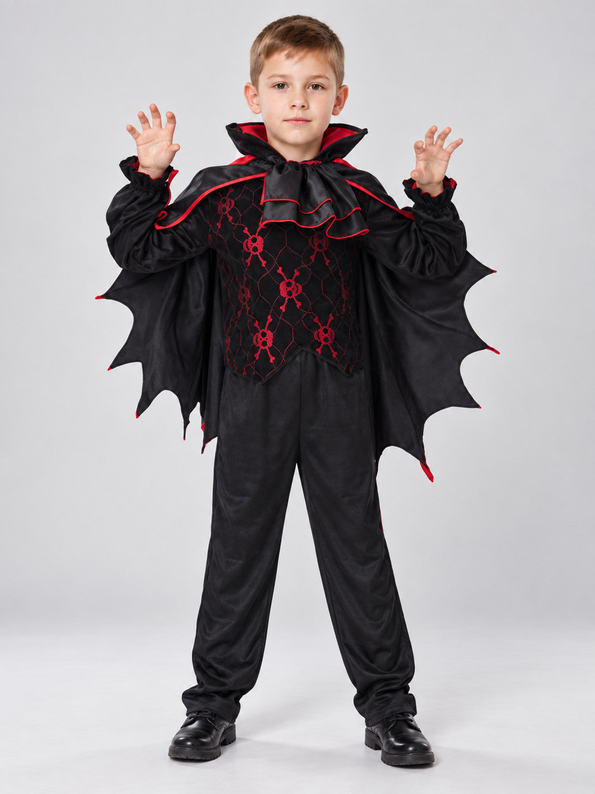 Children's Vampire Costume with Cape on-model view