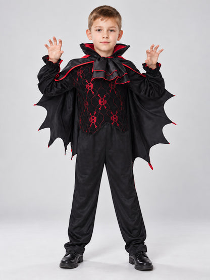 Children's Vampire Costume with Cape on-model view
