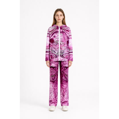 Hooded Jacket and Pants Costume with Pink, White, and Black Print main product view