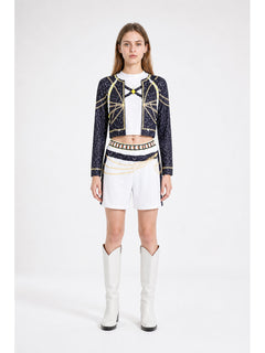 Children's cosplay costume with shorts, black and gold