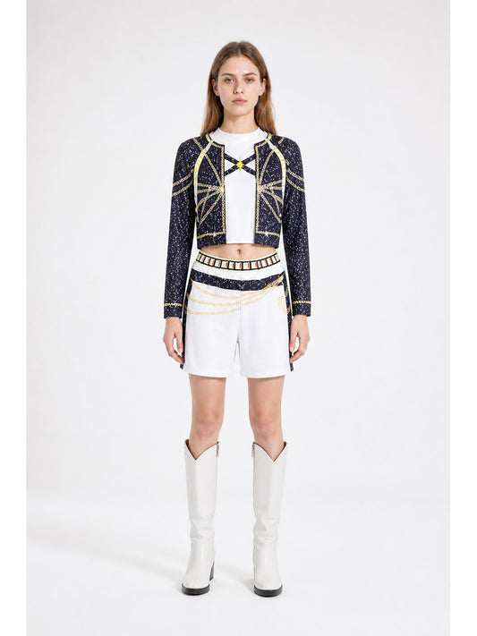 Children's cosplay costume with shorts, black and gold main product view