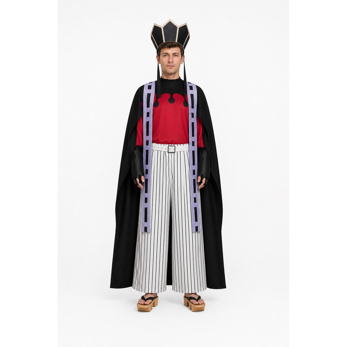 Sanemi Demon Slayer Cosplay Costume with Red Jacket main product view