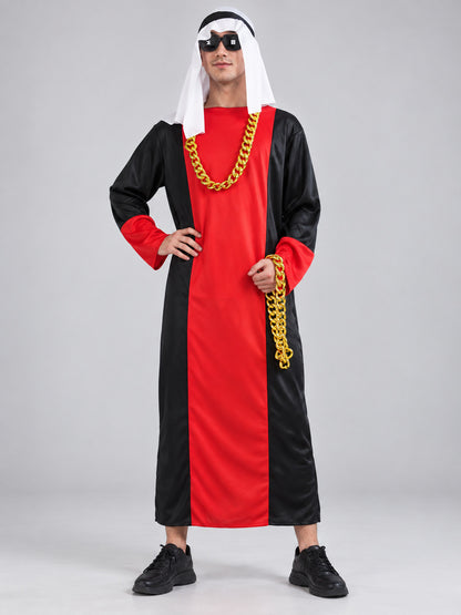 Carnival Costume with White Headpiece and Chain