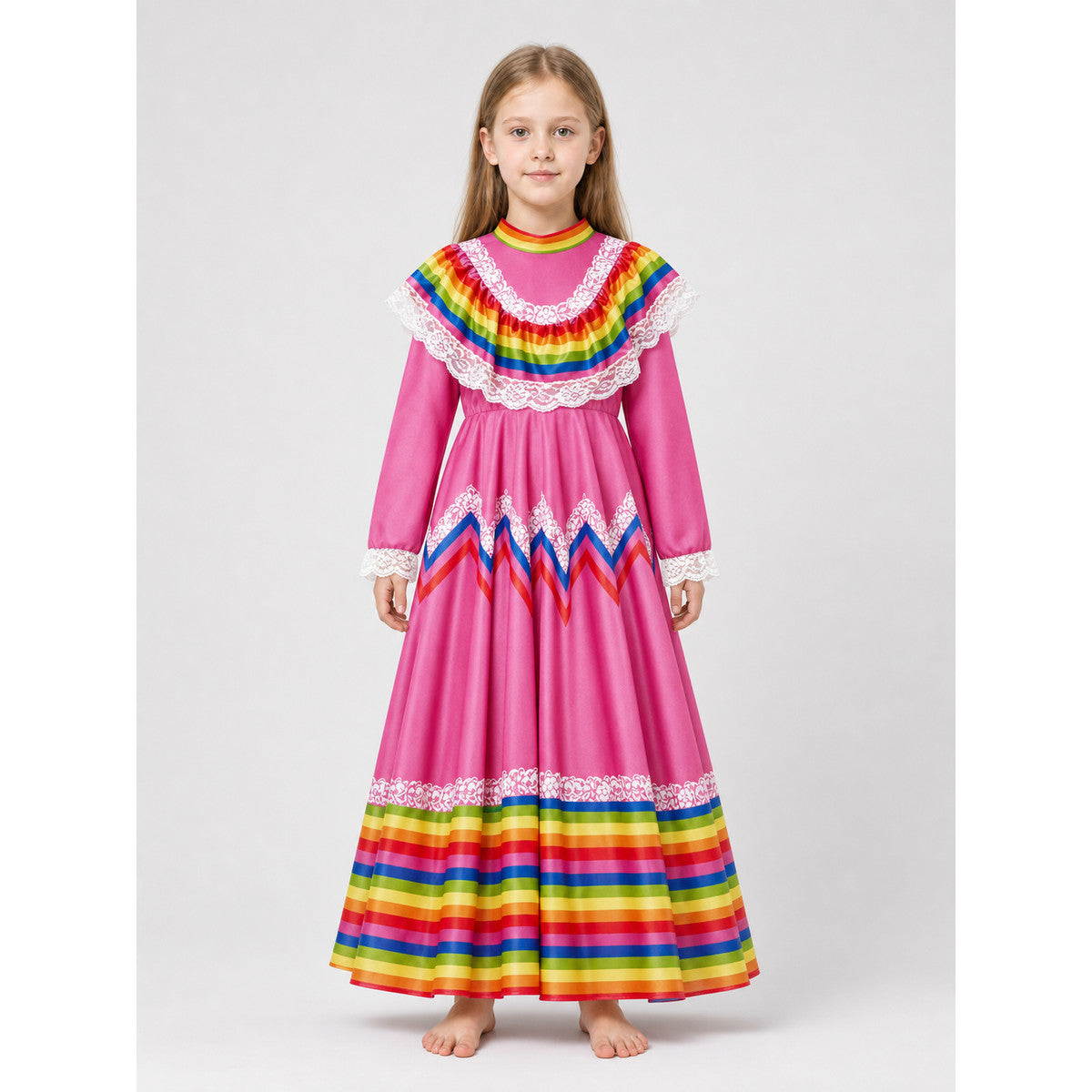 Bright Carnival Dress in Mexican Style