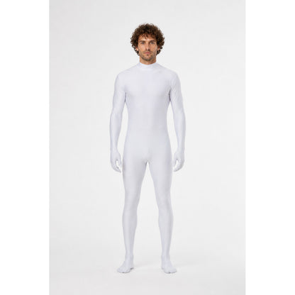 White Jumpsuit with Attached Gloves and Socks main product view