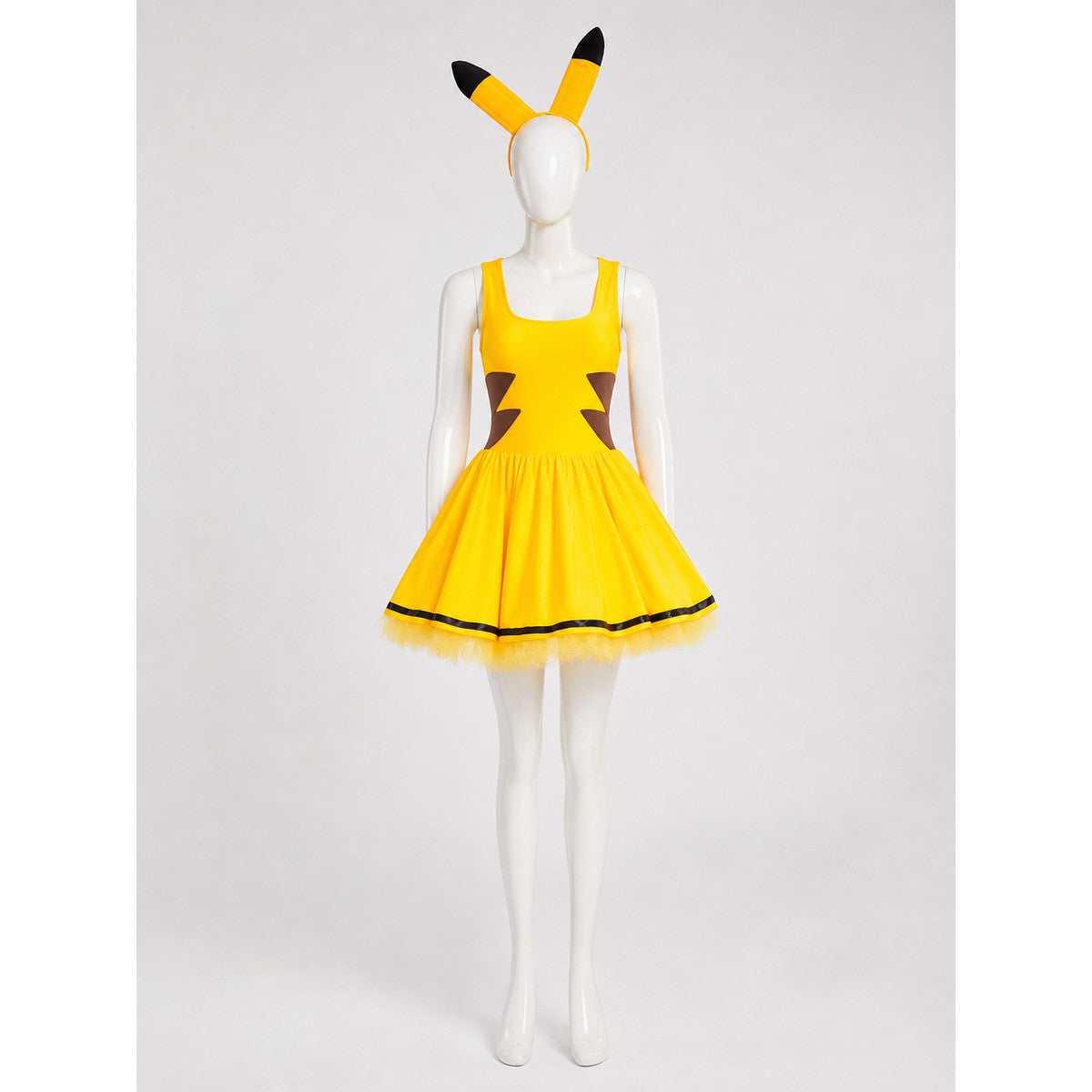 Yellow character costume with ears for cosplay