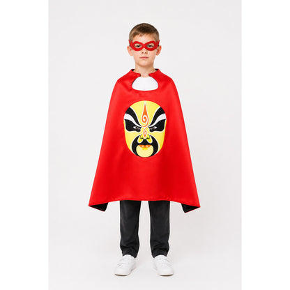 Cape with Mask and Face Print for Carnival main product view