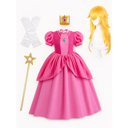 Children's Princess Dress with Crown and Wand