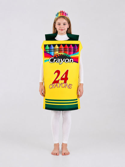Colorful Crayon Cosplay Costume with Headband