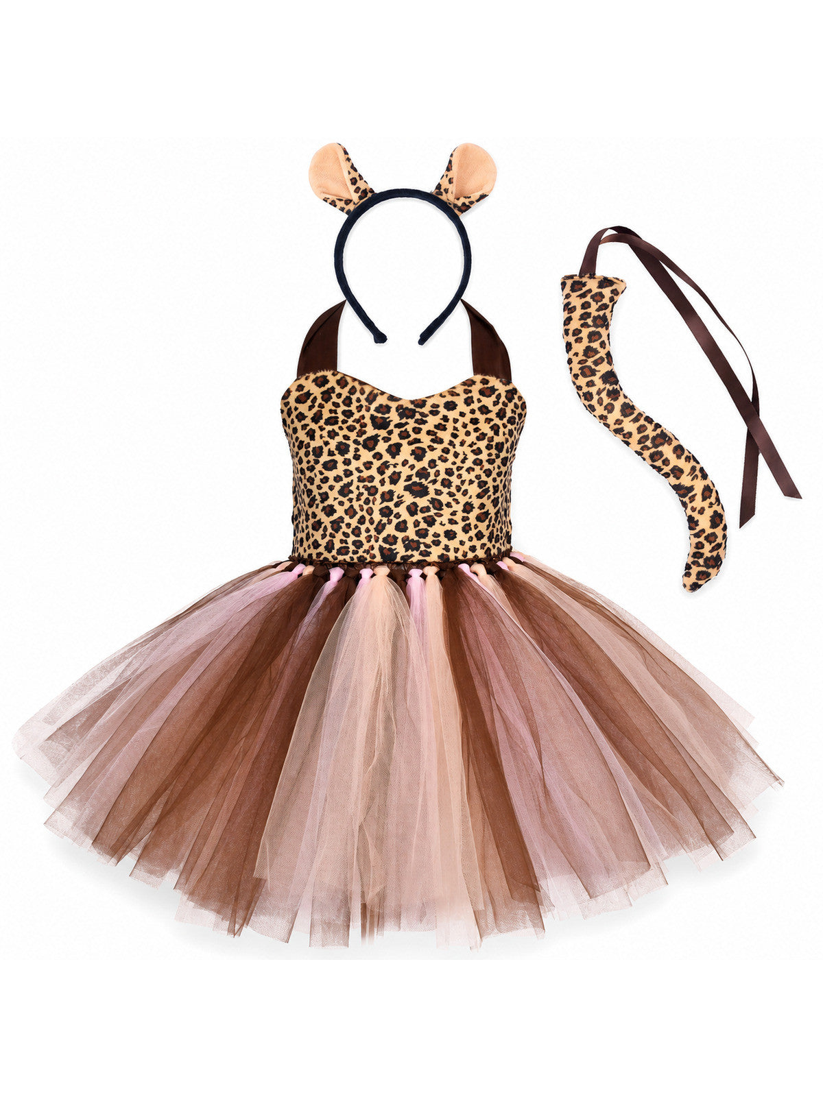 Baby Girls Halloween Animal Cosplay Costume Kids Forest Theme Giraffe Cows Tiger