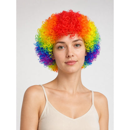 Multicolor Curly Carnival Wig for Halloween main product view