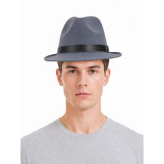 Carnival fedora hat with a short brim and ribbon