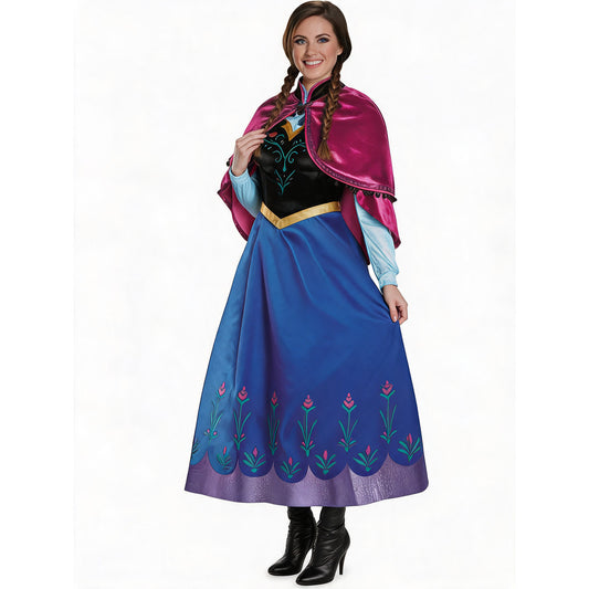 Carnival costume with cape and black corset