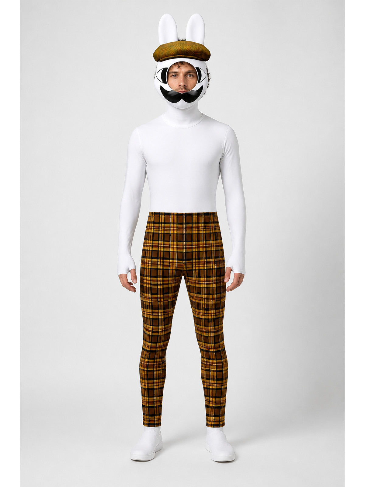 Rabbit Costume with Mask and Plaid Jumpsuit main product view