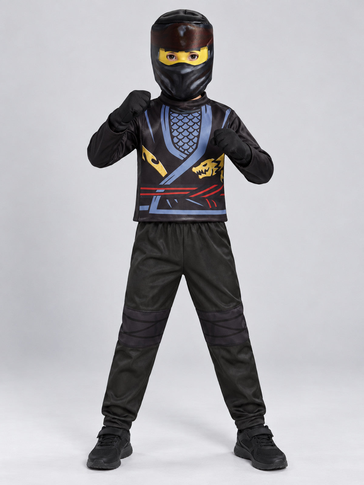 Kids' Ninja Costume Black with Mask
