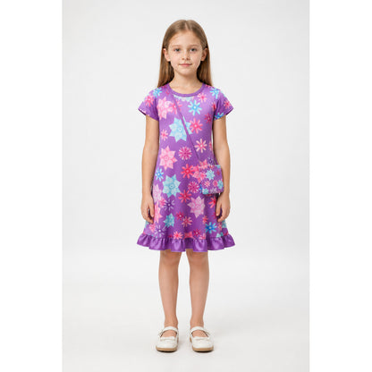 Floral Print Costume Dress with Handbag main product view