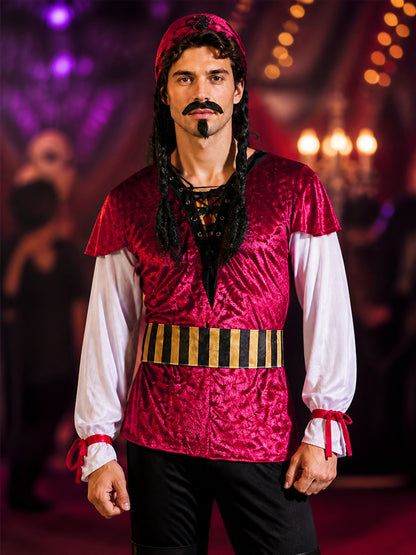 Pirate Costume with Bandana for Halloween on-model view