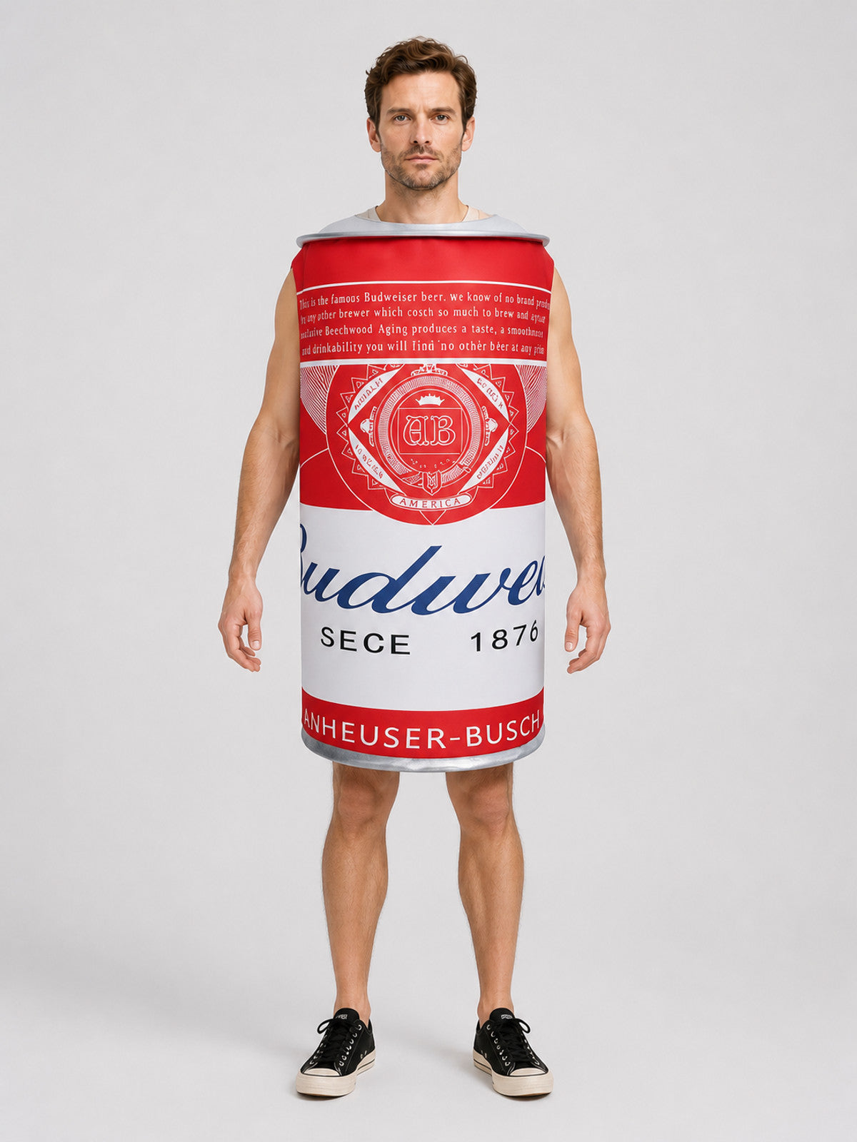 Budweiser Beer Can Carnival Costume, One Size on-model view