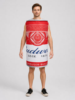 Budweiser Beer Can Carnival Costume, One Size