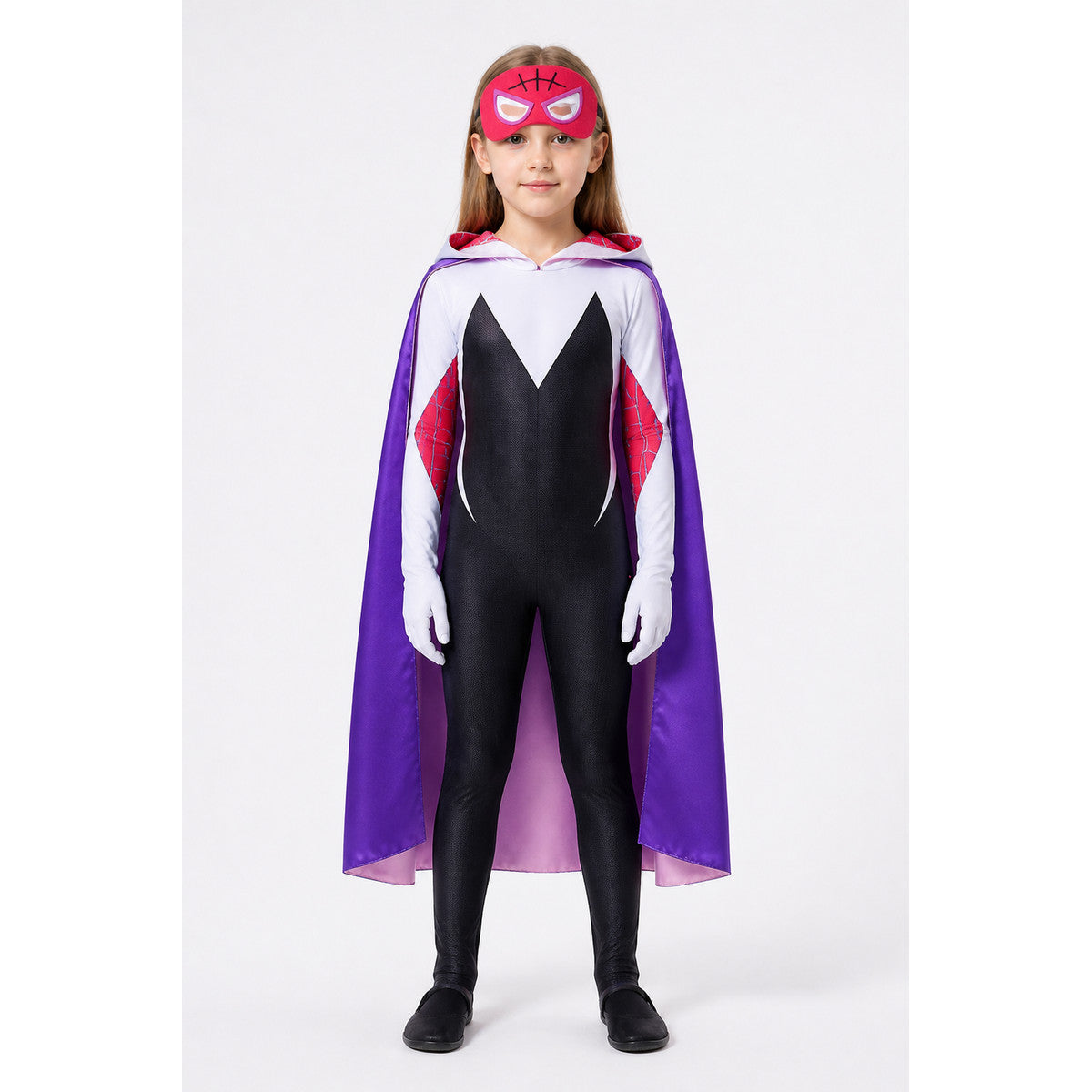 Spider Superhero Costume with Cape and Mask main product view