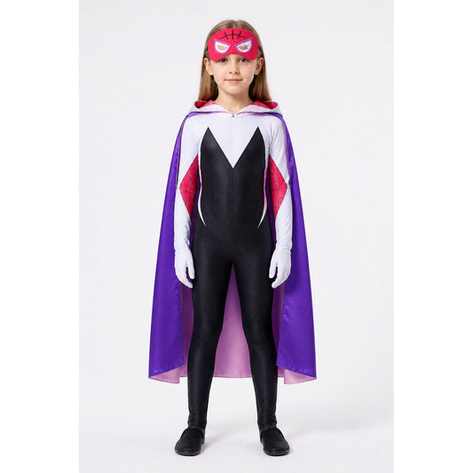 Spider Superhero Costume with Cape and Mask main product view