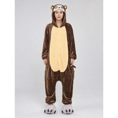 Monkey Hooded Costume Jumpsuit