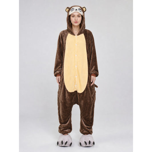 Monkey Hooded Costume Jumpsuit