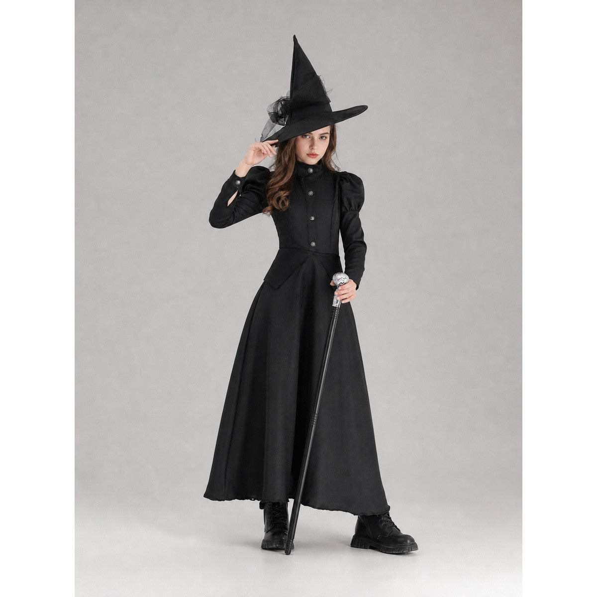 Cosplay Costume: Black Dress and Pointed Hat