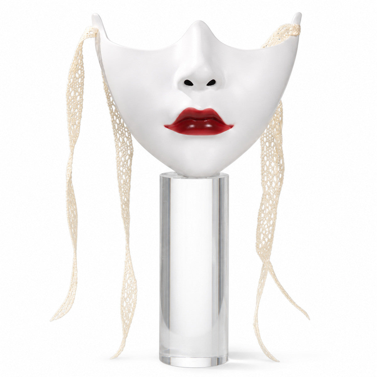 Red Lip Half-face COS Beauty Props Decoration Collection Half-face Decoration Mechanical Wind Adult Men's and Women's Masks