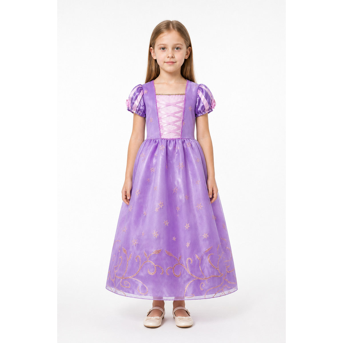 Rapunzel Princess Costume with Golden Stars main product view
