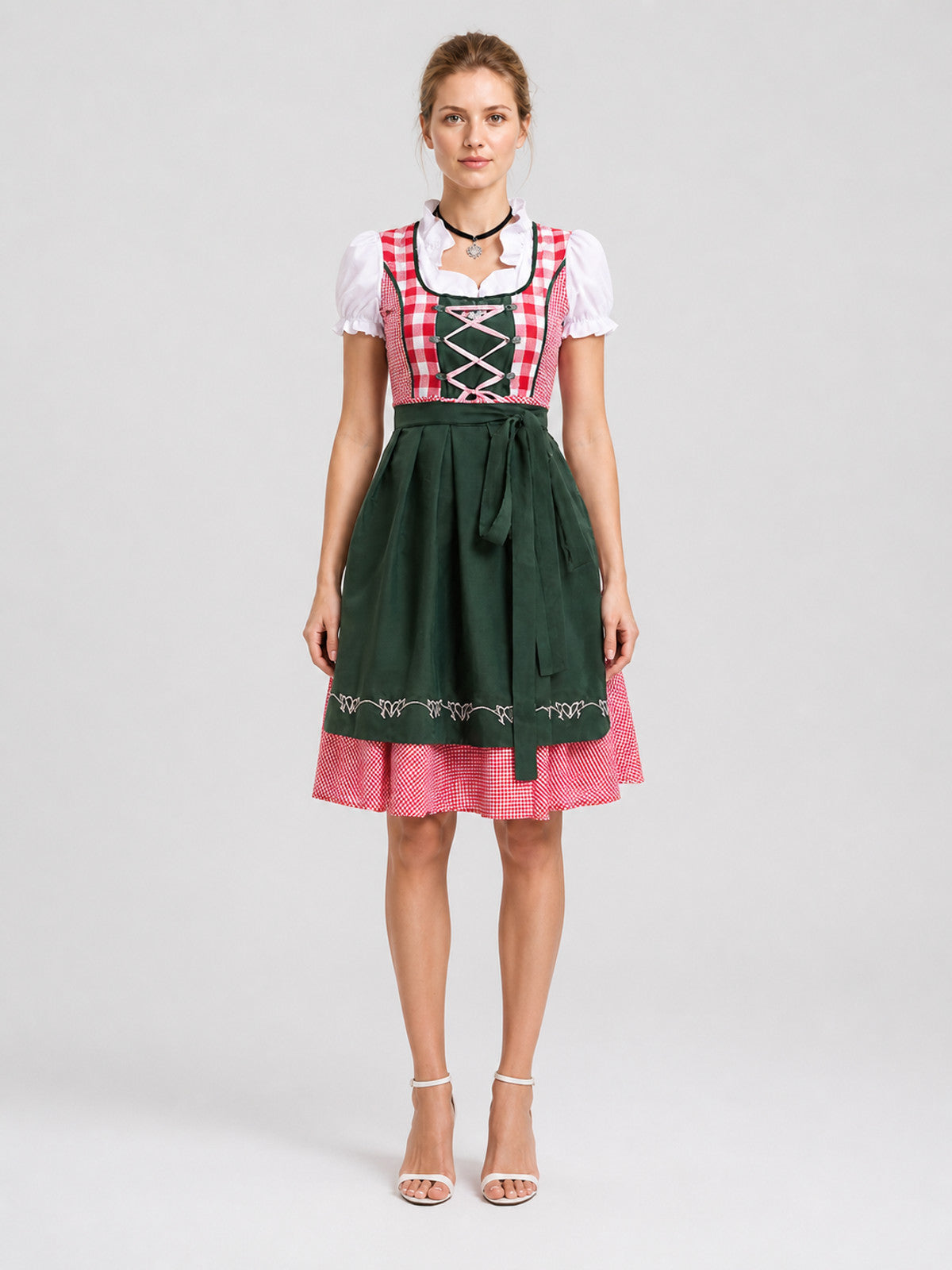 Ethnic-Style Oktoberfest Dress on-model view