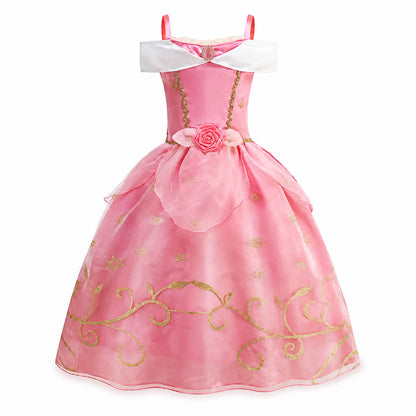 2026 Girl Princess Dress Costume Princess Cosplay Halloween Carnival Party Vestidos Kid Dress - Color:C