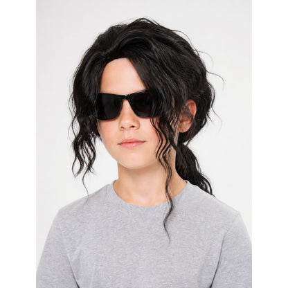 Black Carnival Wig with Ponytail for Halloween and Cosplay main product view