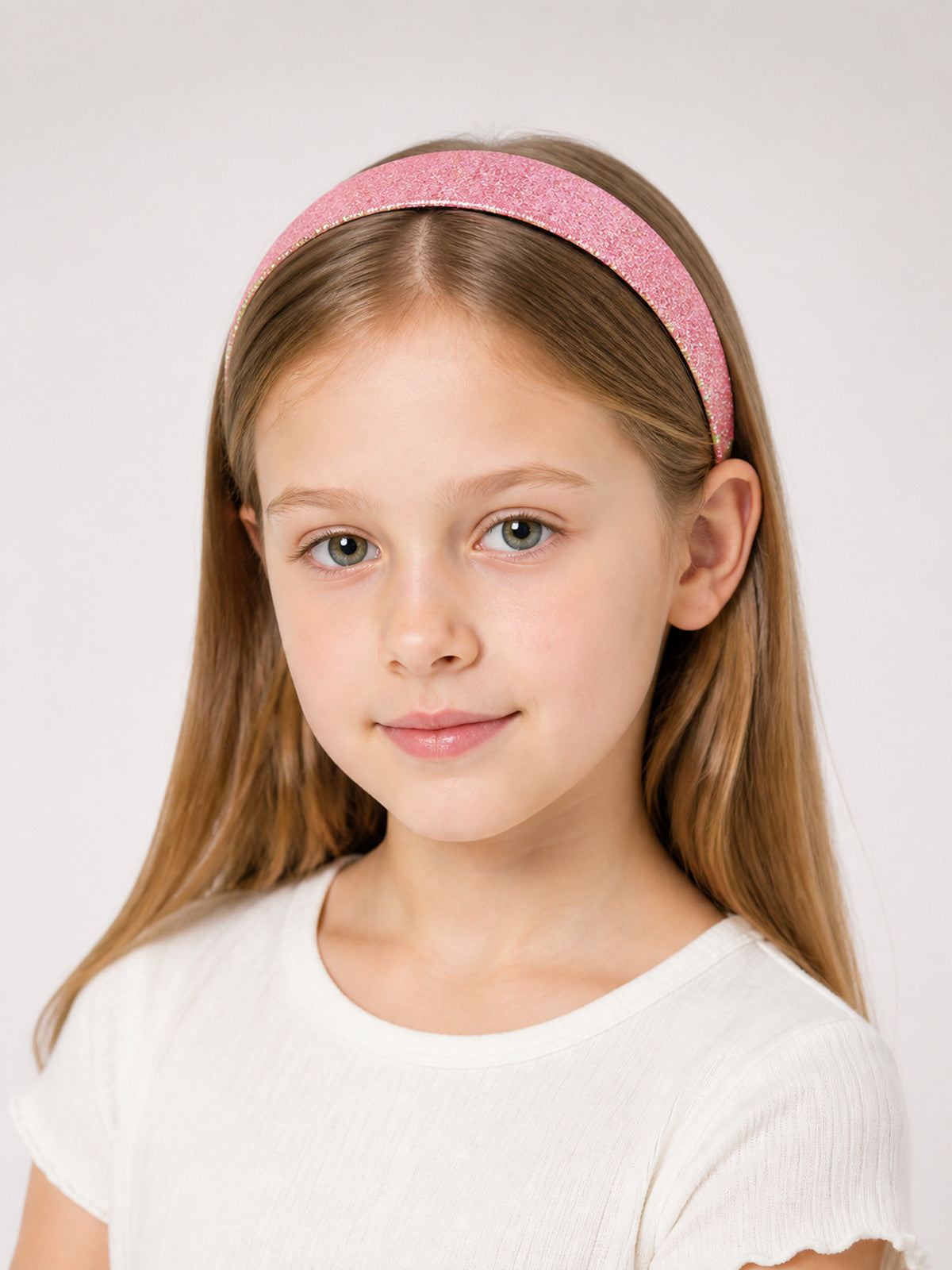 Pink Carnival Headband with Glitter and Black Interior main product view