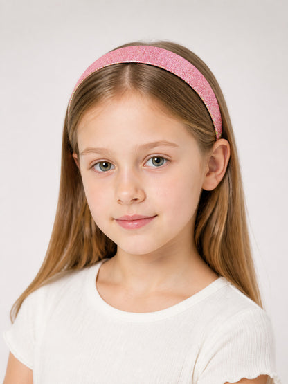 Pink Carnival Headband with Glitter and Black Interior main product view