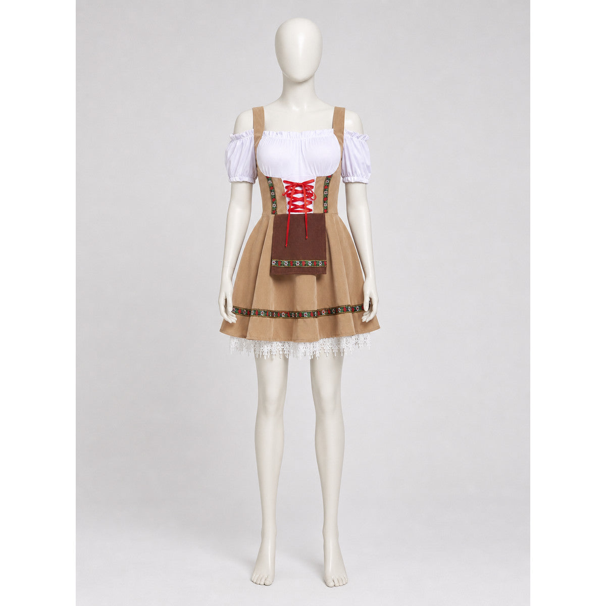 Bavarian cosplay dress with apron and lace