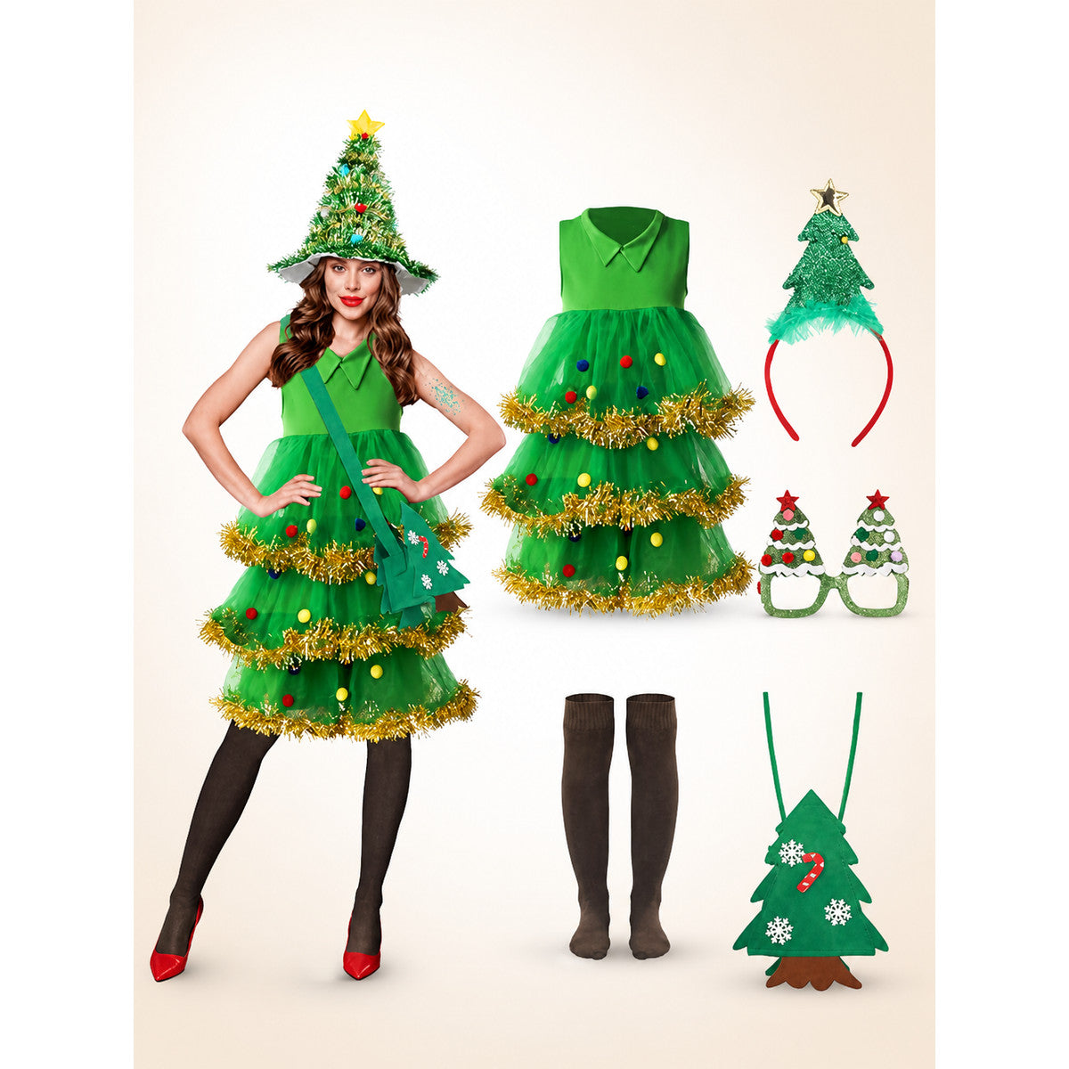 Christmas Tree Carnival Accessories Set, 6 Pieces