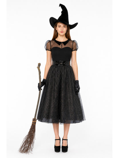 Cosplay Costume with Black Dress and Hat main product view