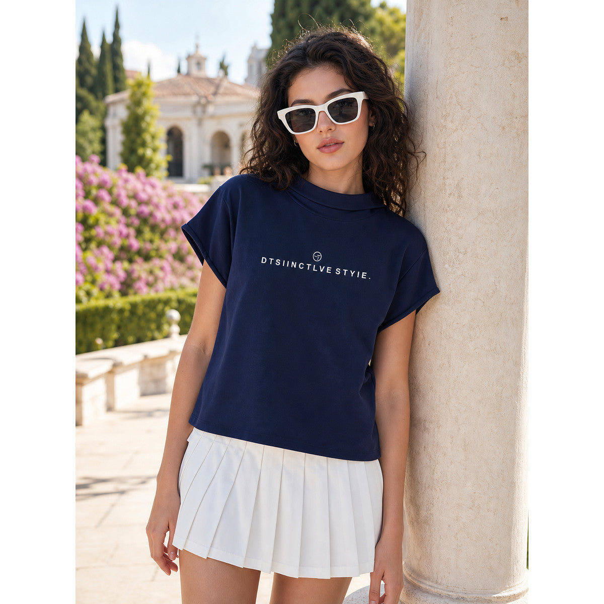 Women’s Short-Sleeve Printed T-Shirt on-model view