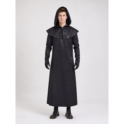 Gothic Plague Doctor Costume with Mask on-model view