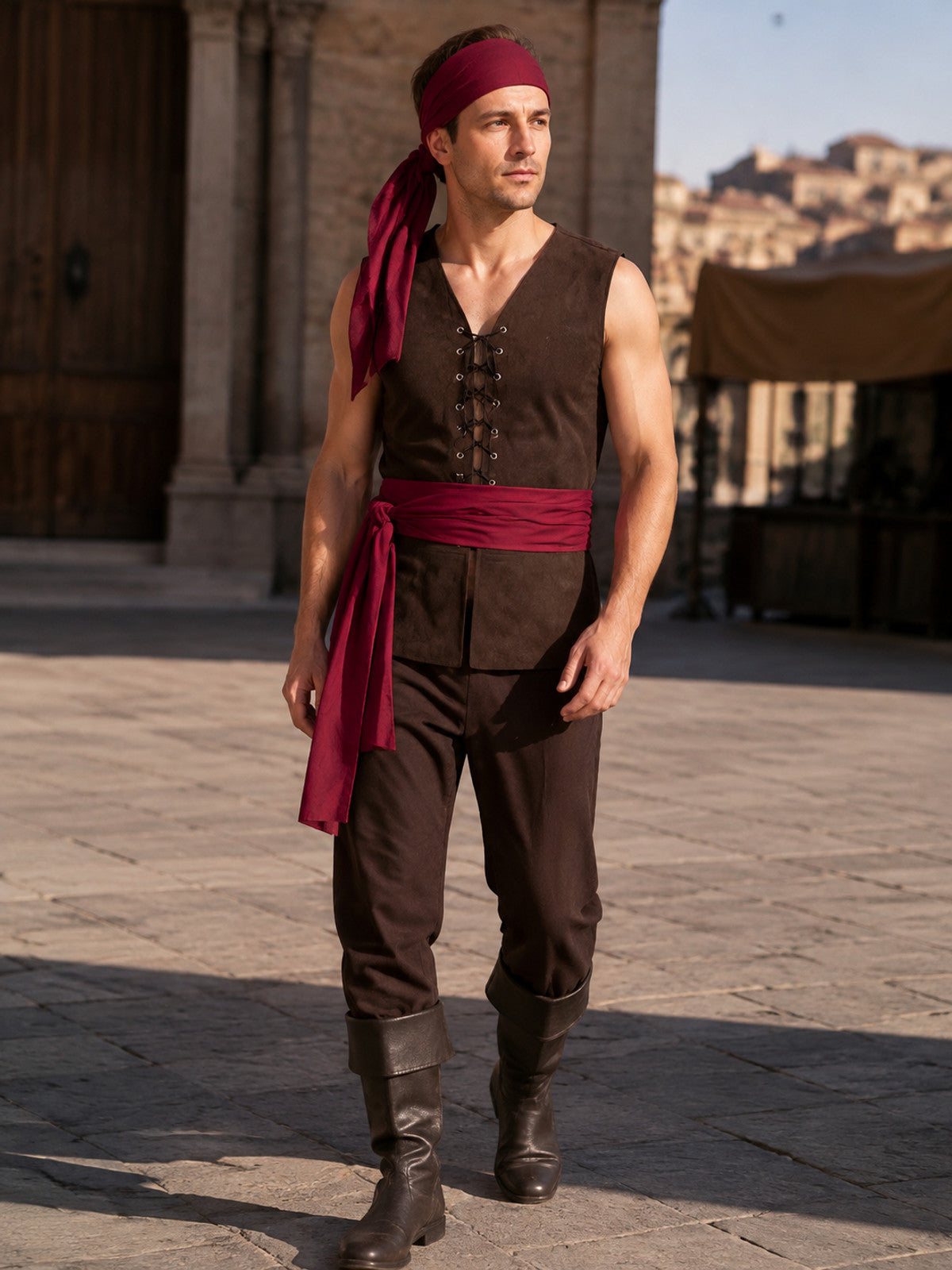 Medieval Fitted Vest for Stage Cosplay main product view