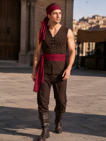 Medieval Fitted Vest for Stage Cosplay main product view