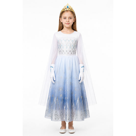Children's Sequin Carnival Costume with Crown main product view